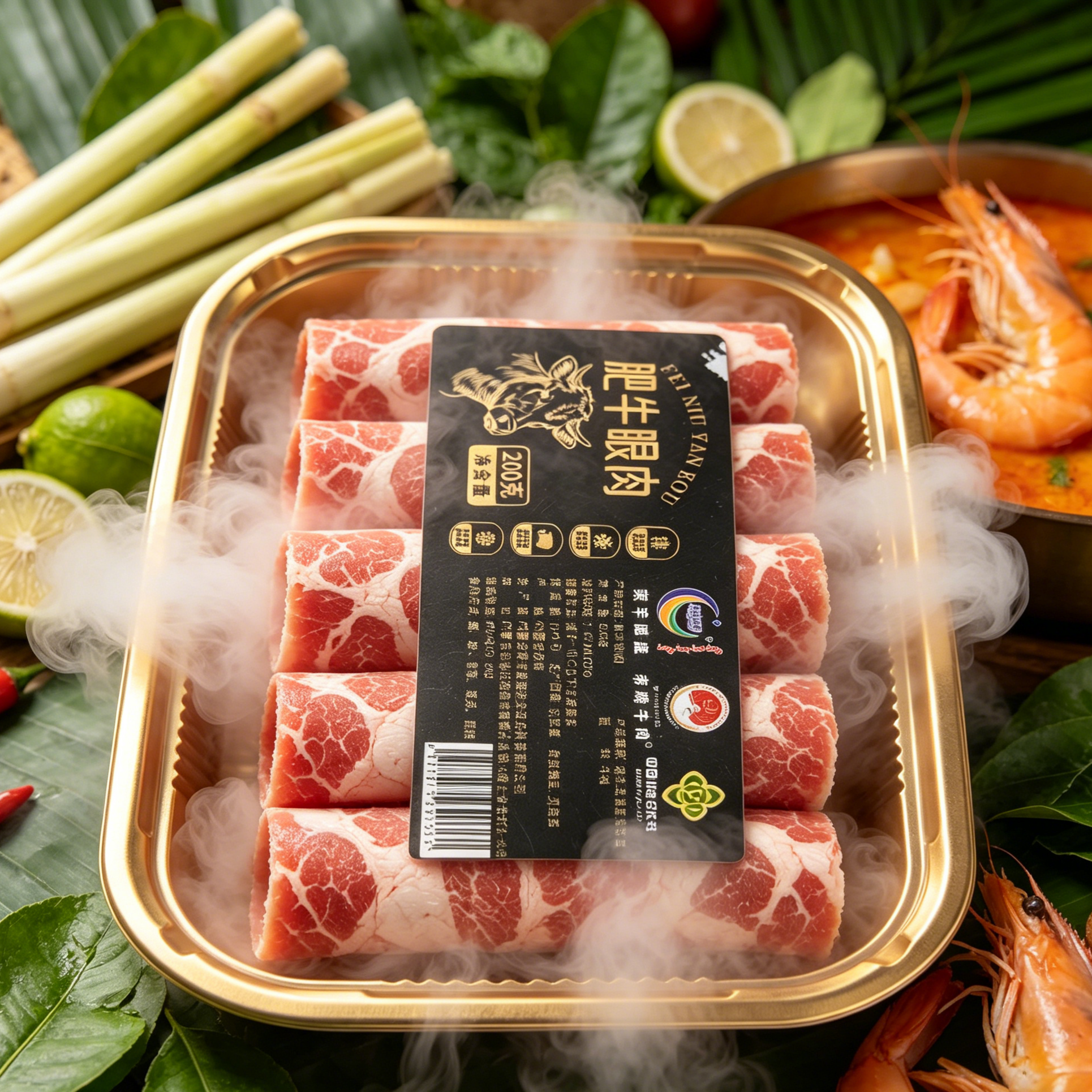 肥牛眼肉赤峰牛肉肥牛片肥牛卷牛肉卷片涮火锅食材1000g牛肉片
