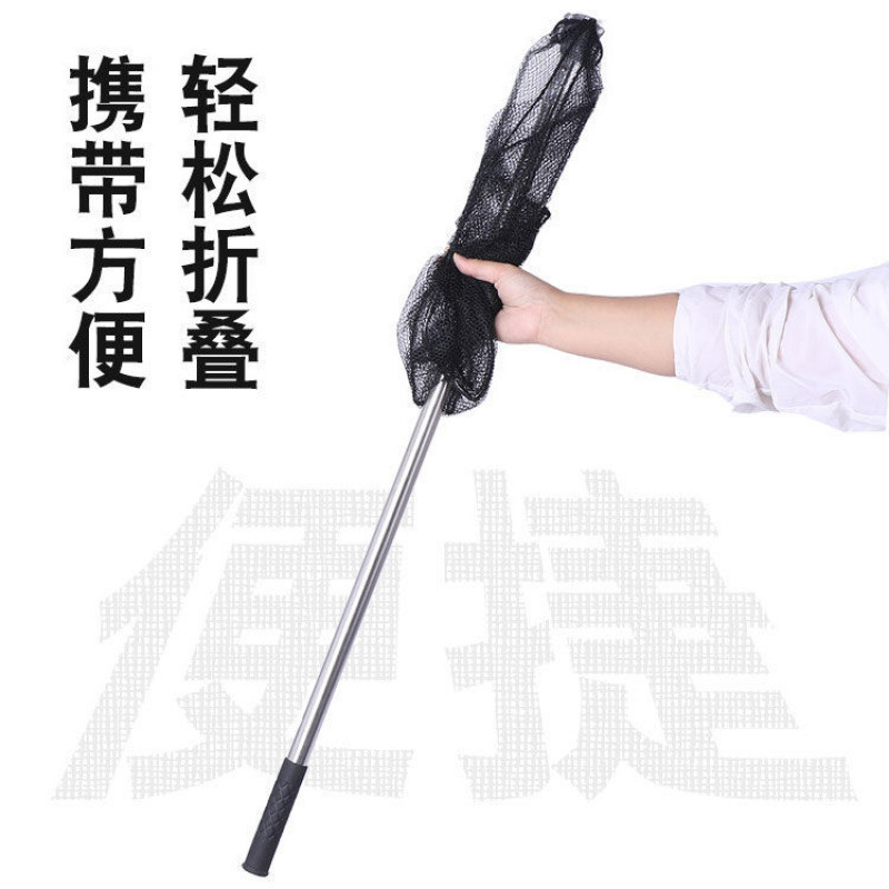 全套加粗抄网网兜鱼网套装不锈钢伸缩杆捞鱼网鱼网捞折叠抄网