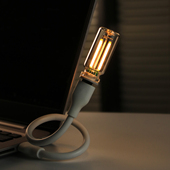 触控可调光USB小夜灯透明玻璃瓶灯床头起夜LED氛围节能车载装 饰灯