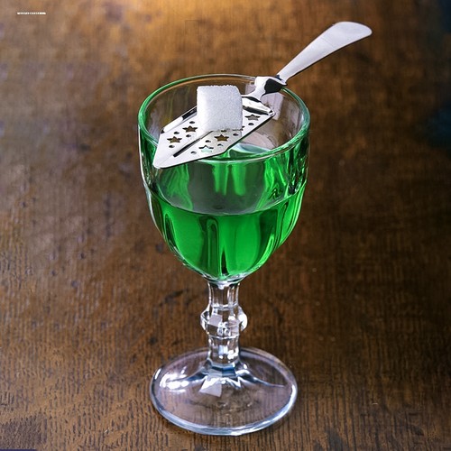 304不锈钢古典镂空苦艾勺苦精勺漏勺酒勺方糖勺火焰鸡尾酒挂勺