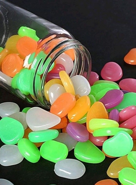 夜光石荧光石发光石头月光宝石钻石鱼缸花园儿童玩具桌面装饰摆件