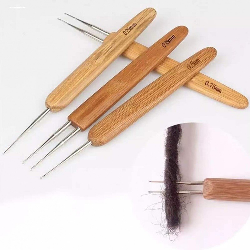 脏辫钩针教学接发工具全套雷鬼脏辫神器小脏辫器双头勾针套装手工