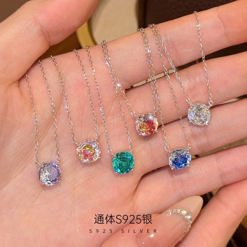 榕树下S925银千禧风玫瑰花吊坠项