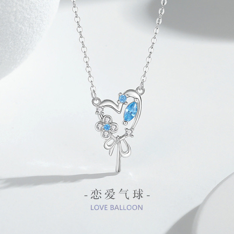 爱心纯银925项链女时尚百搭款幸
