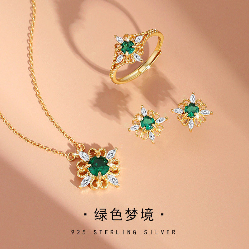 原创四叶草纯银925项链女小众设
