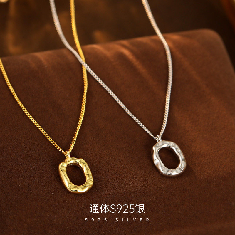 榕树下S925银简约ins小众甜甜圈