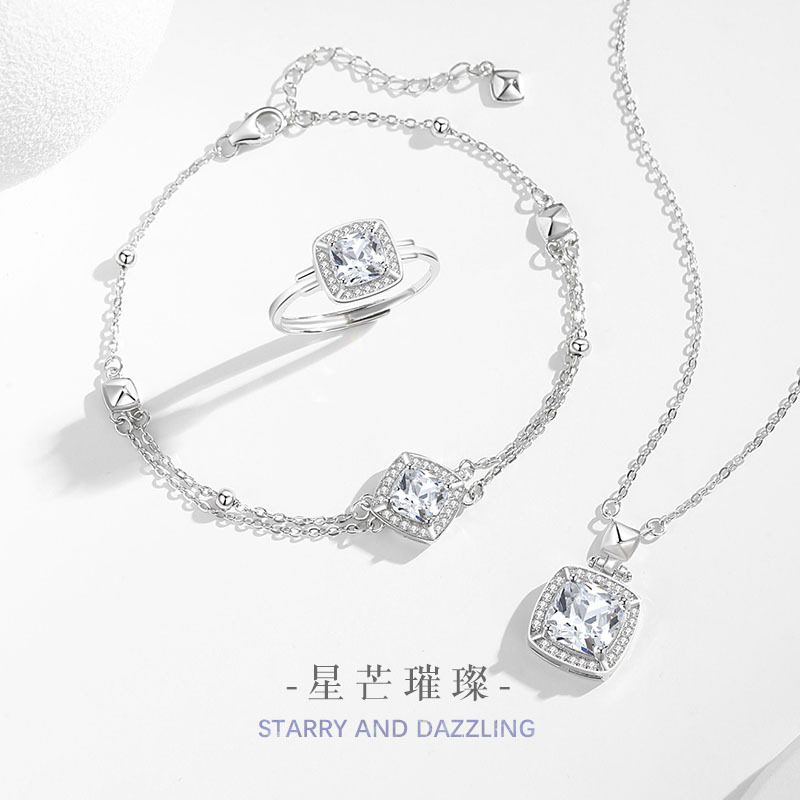星芒纯银925项链女小众设计轻奢