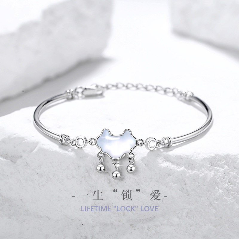 一生锁爱纯银925手链女小众设计