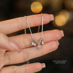 S925纯银镂空玲珑铃铛脚链女时尚设计简约百搭素银脚饰2025新款