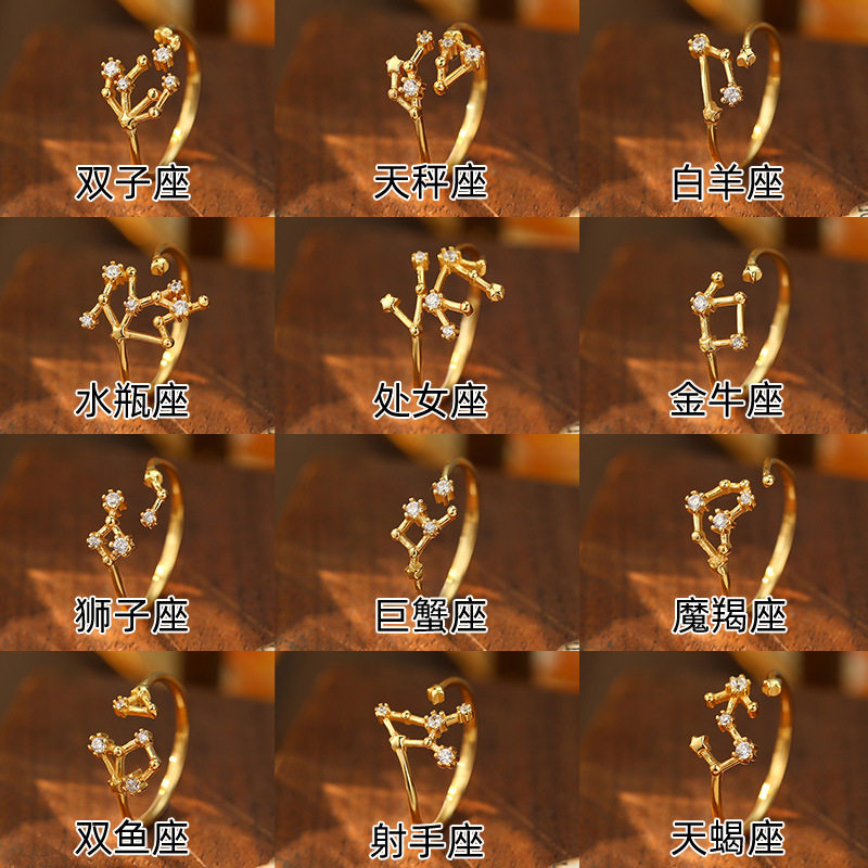 榕树下S925银小众设计感十二星座