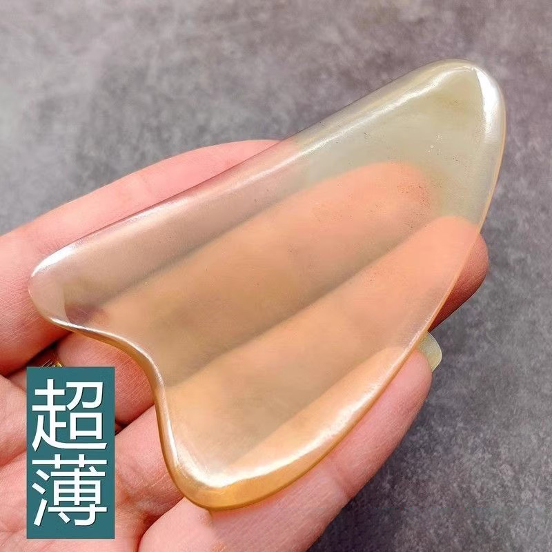 超薄牛角板刮痧板面部毛囊清理