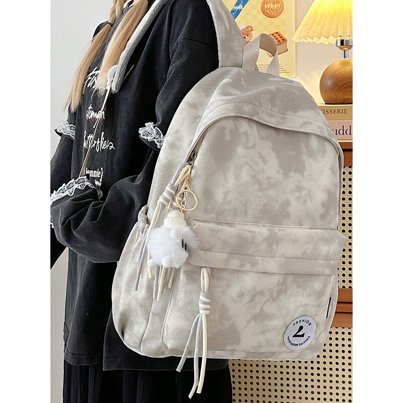 法国学院风复古书包女初中生小众冷门不撞款大学生16寸电脑双肩包