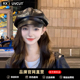 UVCUT八角帽女2024秋冬新款 显脸小英伦复古PU皮质报童帽贝雷帽