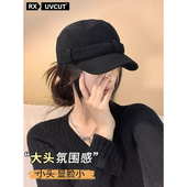 UVCUT复古加大加深棒球帽女宽帽檐大脸显脸小大头围新款 鸭舌帽