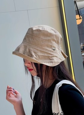 Mad Cortes日系UV薄款高瑞渔夫帽子女夏大头围遮阳防晒帽显脸小潮