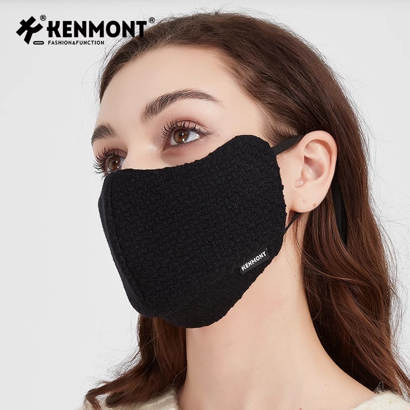 卡蒙羊毛真丝保暖口罩冬防风防寒