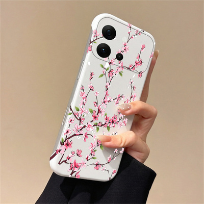 桃花适用vivos60手机壳s50promini无边框s30散热s18半包s17超薄s16新款s12防摔v23保护套s30promini男女