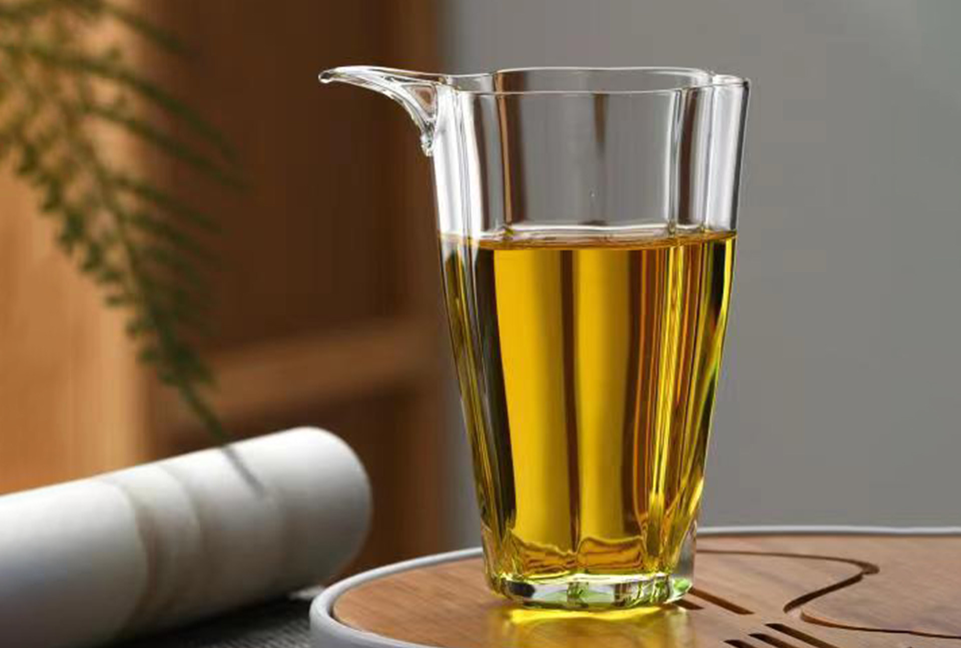 玉见玻璃公杯咏露公道杯分茶器高硼硅耐热玻璃180ml