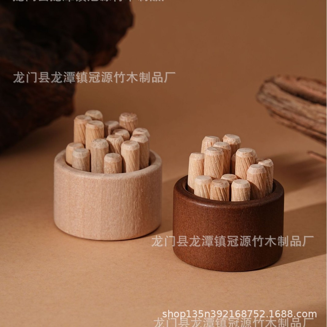 黑胡桃木色质小柴堆扩香木 无火香薰精油创意家居桌面车载摆件