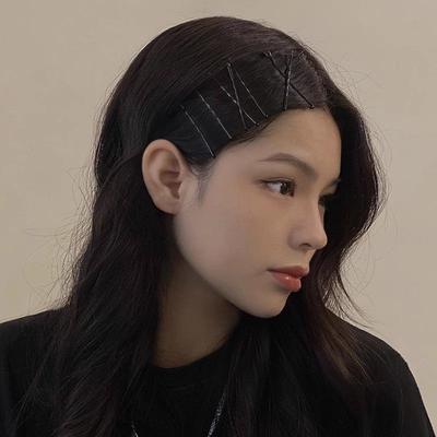 爆款简约黑色一字夹发夹女固定头发小夹子刘海边夹碎发卡子钢夹头