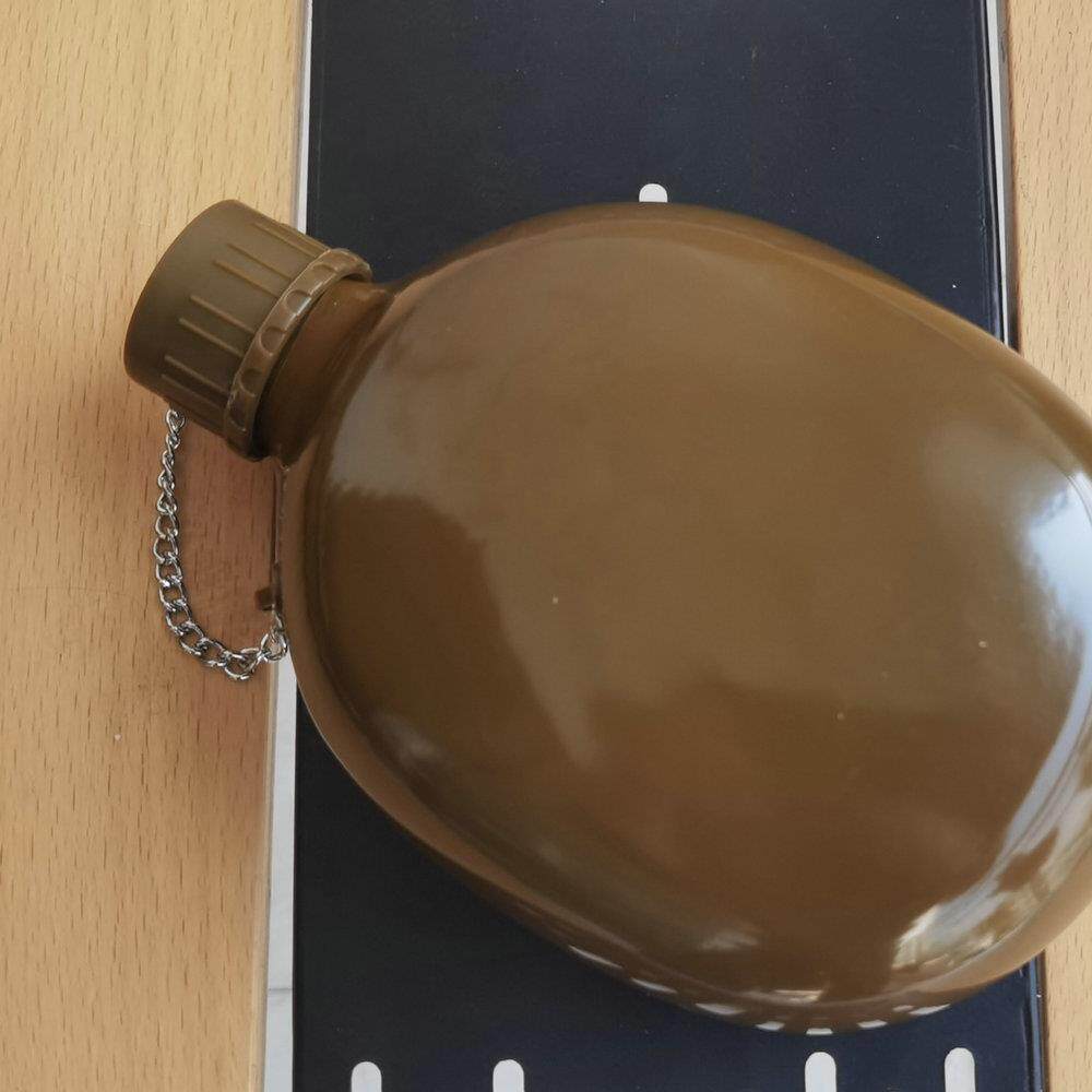 0.75L俄罗斯军绿色铝制水壶户外铝含布套苏式旅行便携式轻量手提