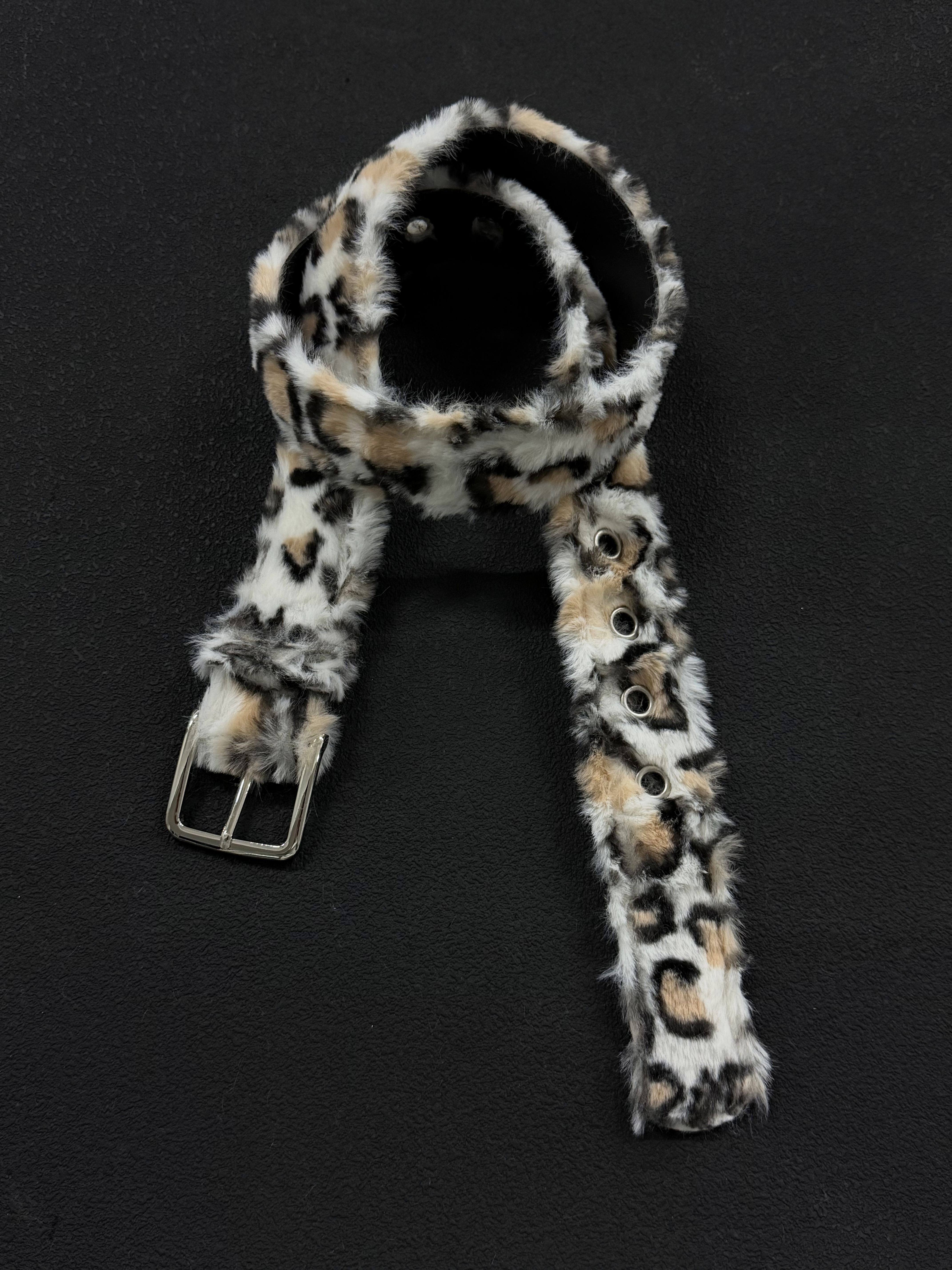 Vanan白黄色毛绒豹纹腰带y2k时尚复古单品男女同款设计感金属针扣,服饰配件/皮带/帽子/围巾,腰带/皮带/腰链,淘宝优惠券,粉丝福利购,淘宝优惠卷