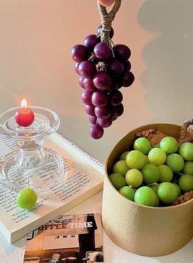 青提香薰蜡烛仿真水果摆件葡萄串手作道具家居香氛伴手礼生日礼物