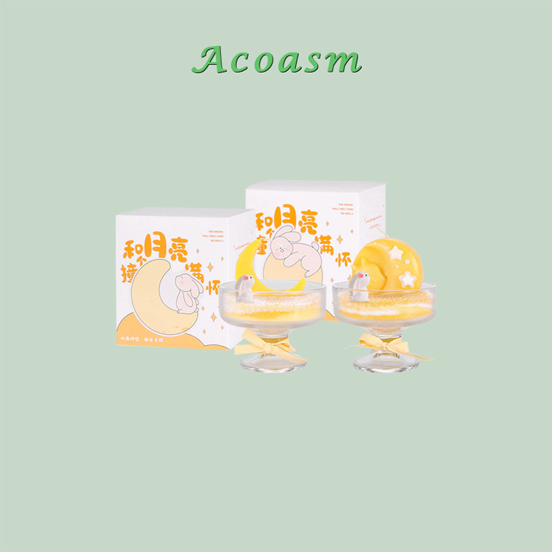 中秋节香薰蜡烛冰花蜡沙画月球月饼幼儿园学生手工diy自制材料包