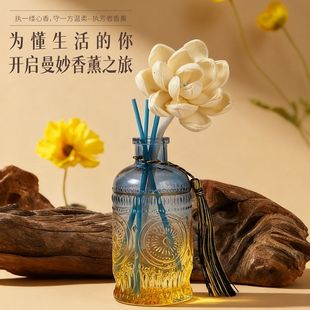 小众高级感无火香薰罗马玻璃瓶液体香氛卧室内家用持久留香去除味