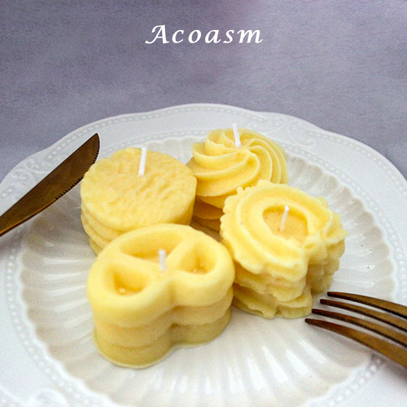 低温蜡烛仿真曲奇金条香薰蜡烛情侣夫妻浪漫情调装饰送礼道具摆件