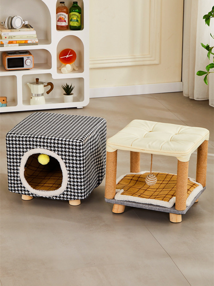 猫窝凳子在冬天加热技术，可拆卸和可清洗，适合所有季节，封闭的,宠物/宠物食品及用品,猫窝/屋/帐篷/沙发,淘宝优惠券,粉丝福利购,淘宝优惠卷