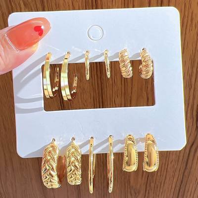 golden New Vintage Earrings Set Exaggerate earring Ear ring