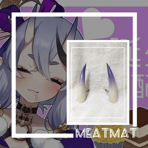 彩虹社龙胆尊cos角头饰恶魔角