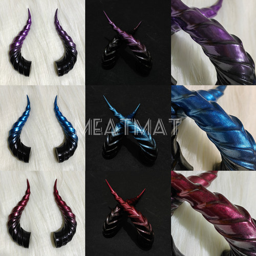 恶魔角犄角cosplay头饰万圣演出