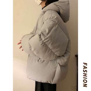 men clothes新品面包服男港风宽松连帽棉衣原宿风情侣外套潮2024