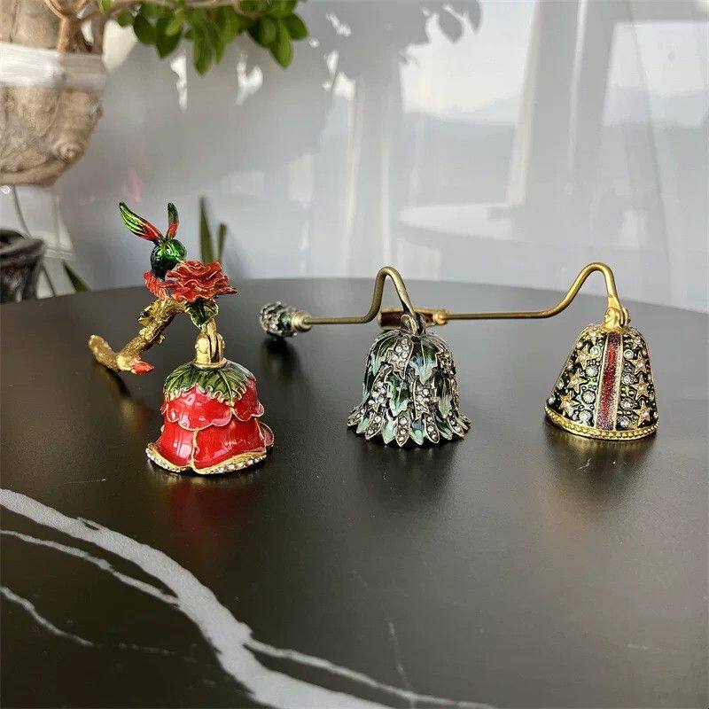 高级古风手工金属灭烛罩香薰灭烛器工具熄灭彩色蜡烛芯蜡烛盖套装
