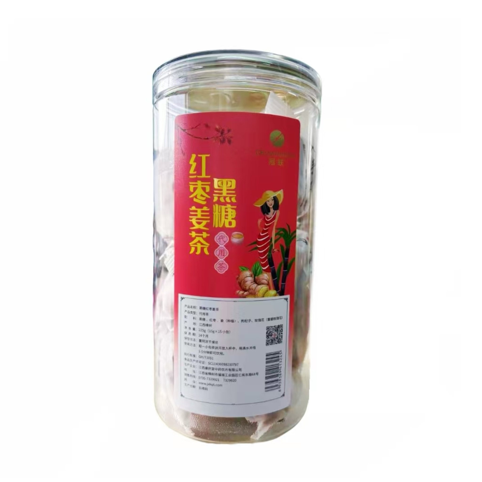 冠联 黑糖红枣姜茶15g*15小包