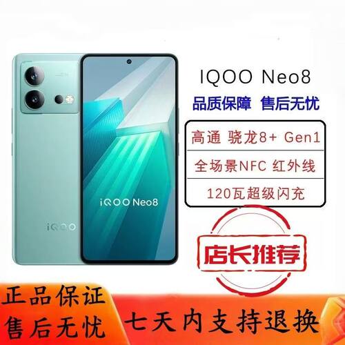 IQOO NEO8 120W百瓦快充 双扬线性马达 电竞游戏学生备用智能手机