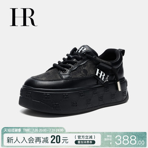 HR赫莲娜板鞋2026年秋季新款休闲女鞋子厚底原创国风印花运动鞋
