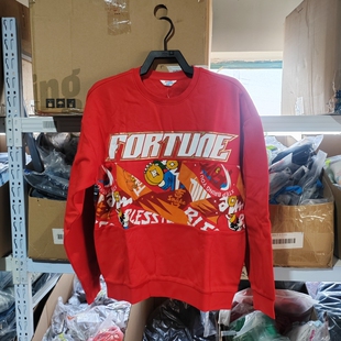 【断码捡漏】特步童装儿童卫衣加绒上衣男童红色新年款冬季折扣店