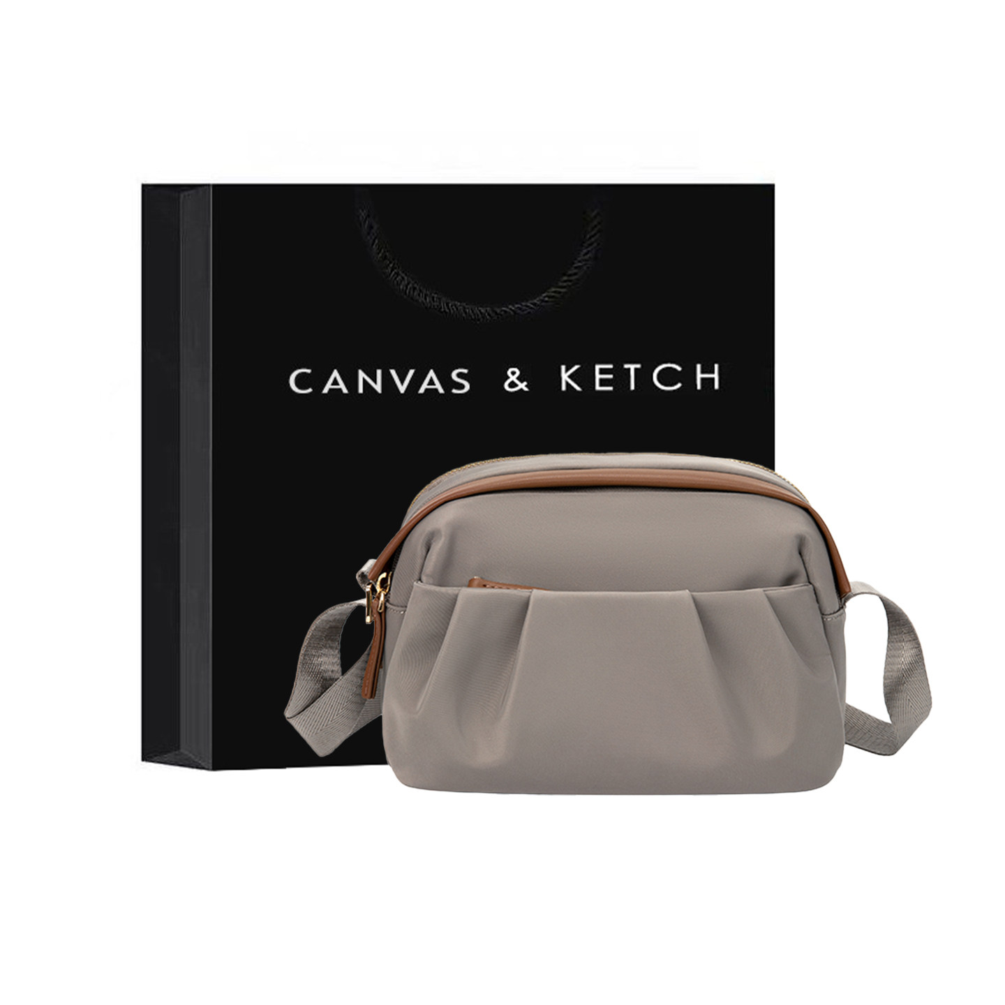 CANVAS&KETCH尼龙布单肩斜挎包女秋季新款百搭时尚多隔层帆布包女
