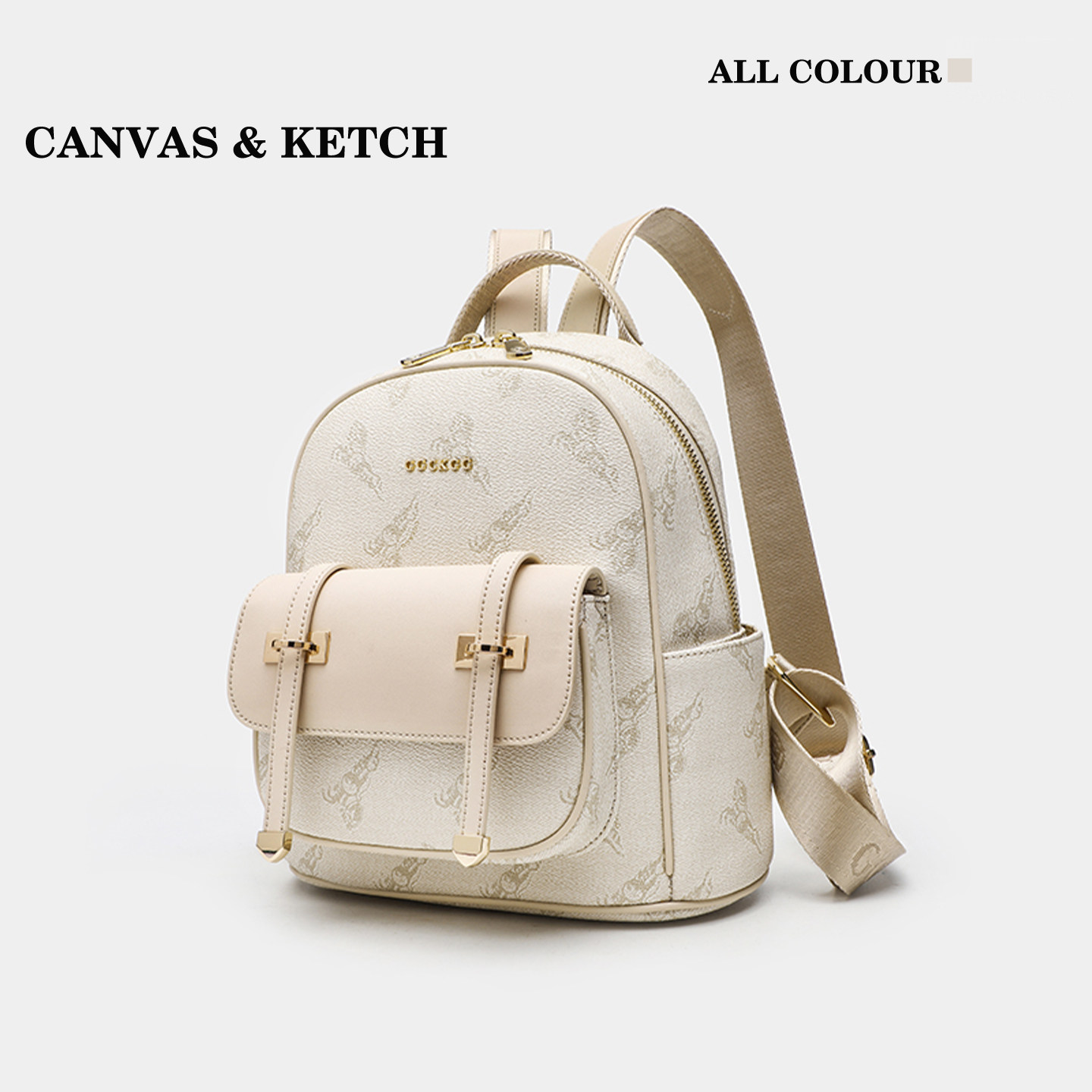 CanvasKetch大容量旅游双肩包包女2026新款简约时尚轻便通勤背包,箱包皮具/热销女包/男包,双肩背包,淘宝优惠券,粉丝福利购,淘宝优惠卷