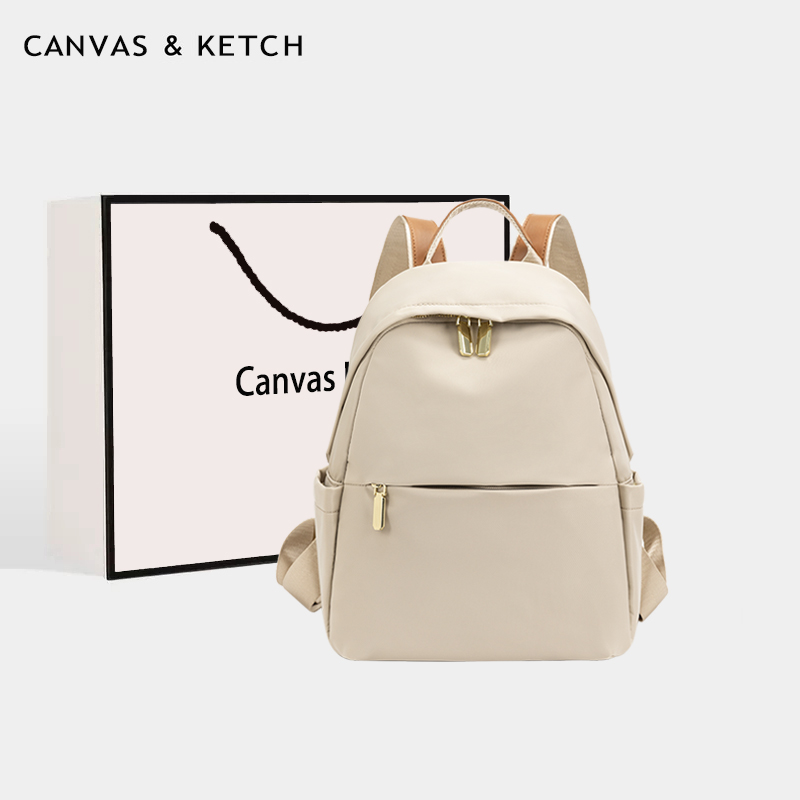 CANVAS&KETCH双肩包女生户外防水旅游轻便小众小型背包书包大学生