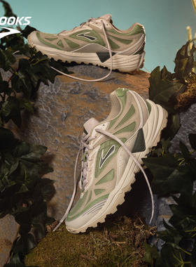 BROOKS布鲁克斯Cascadia 山岩1复古休闲鞋男款日常通勤运动缓震