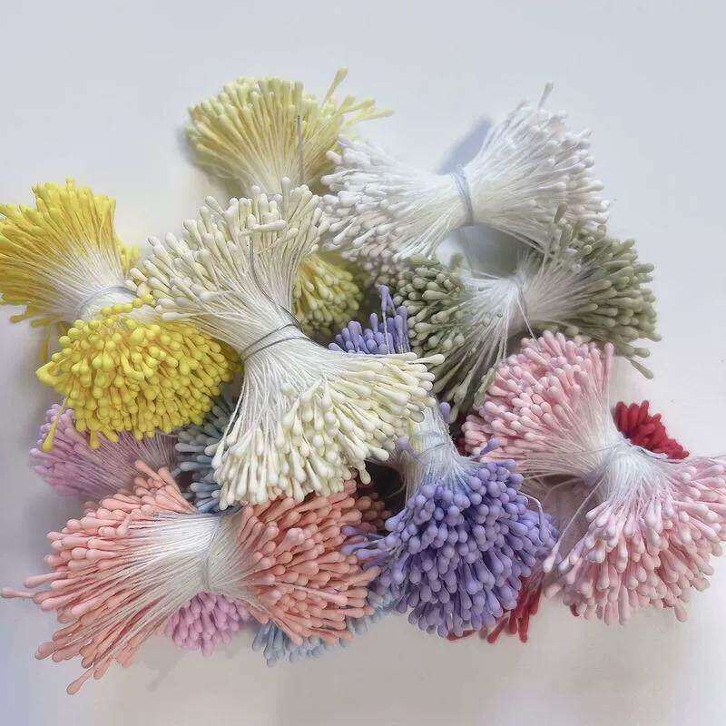 玫瑰百合仿真石膏花蕊扭扭棒花芯手工DIY头饰发饰配件材料