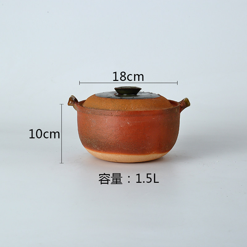 炖汤土罐子正宗土砂锅老式手工粗土炒菜家用燃气纯土无釉煲汤孕妇