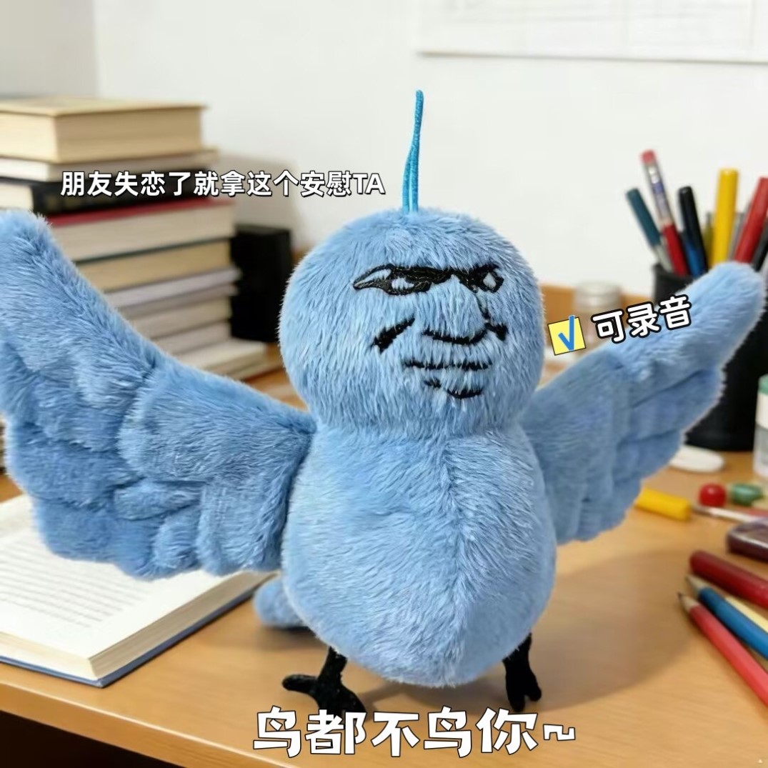 新款！我鸟都不鸟你毛绒雷霆玩偶公仔抽象可爱卡通送朋友礼物收藏