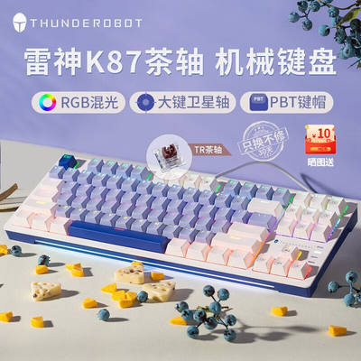 雷神（ThundeRobot）K104/K87机械键盘电竞游戏热插拔PBT办公键盘