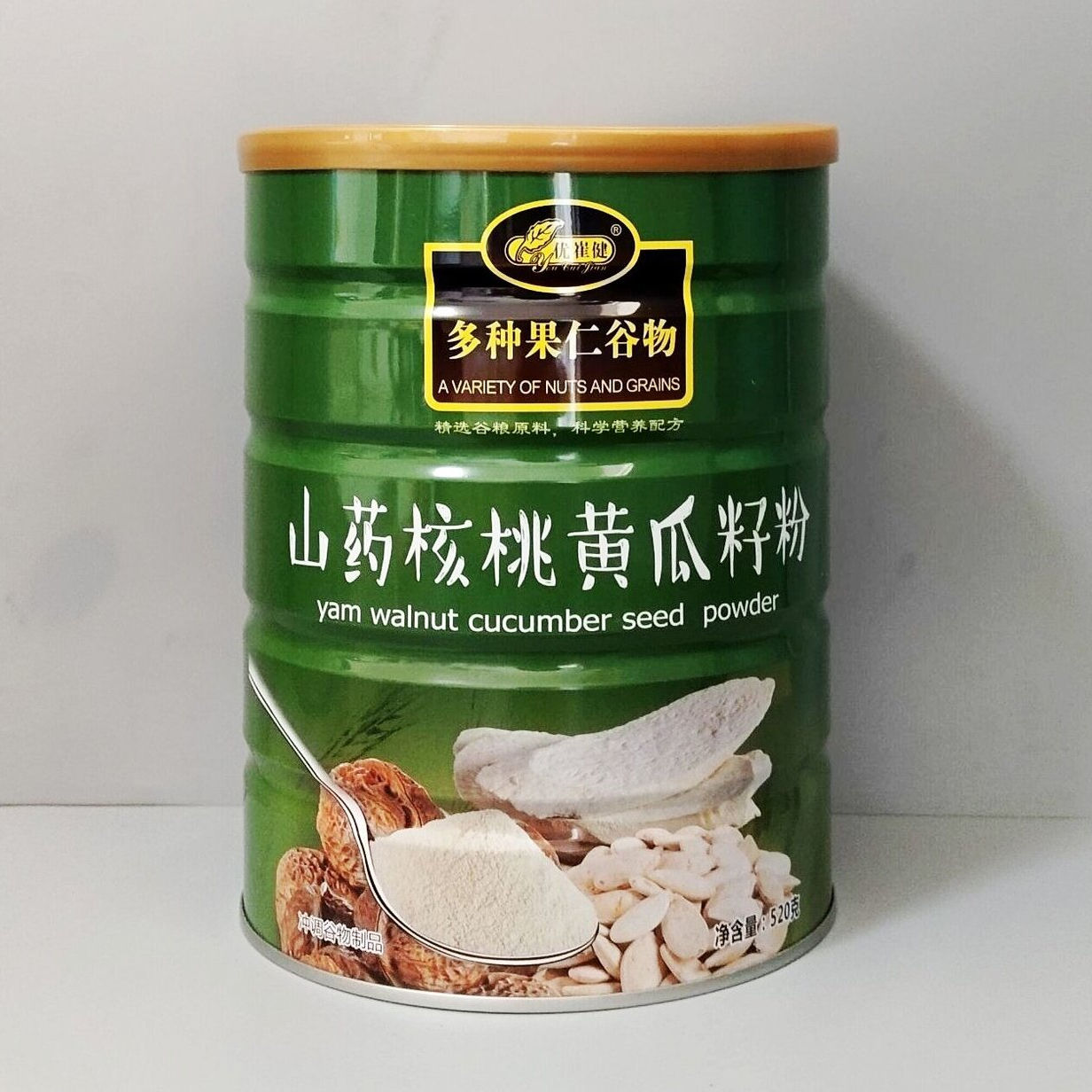 优崔健山药核桃黄瓜籽粉老人上班天然粉粉食品