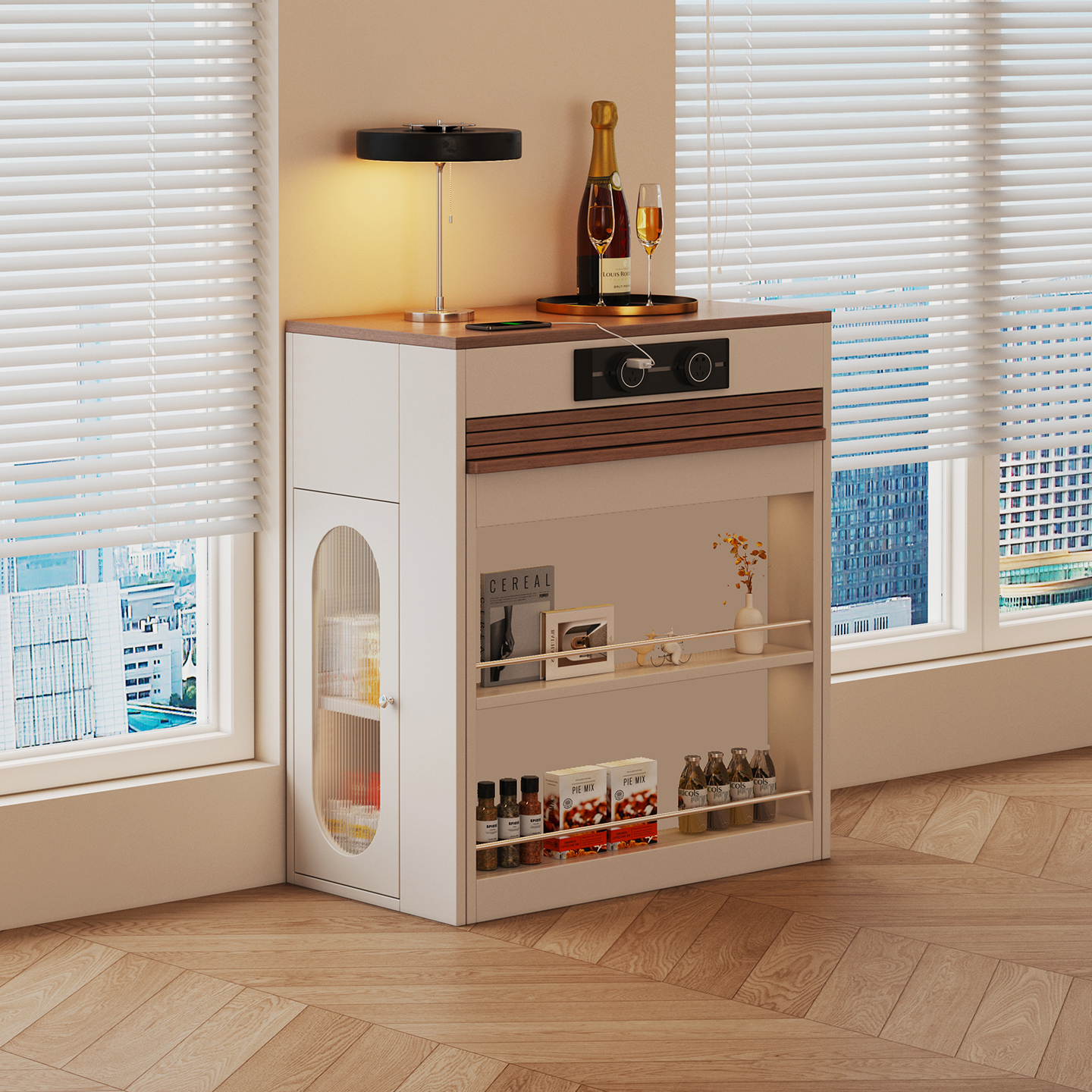 多功能高级感小户型餐桌一体现代